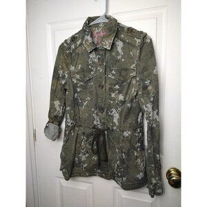 AEROPOSTALE Lightweight Cameo Military Style Drawstring Jacket. Size S